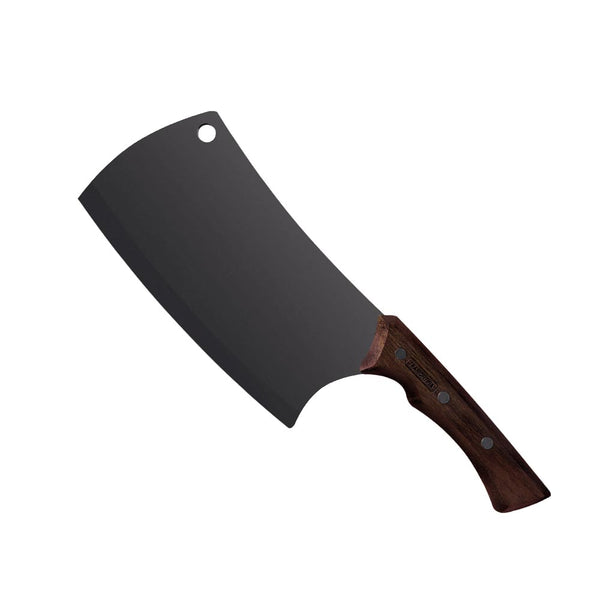 Tramontina Churrasco Cleaver with Darkened Stainless Steel Blade and 7" Wooden Handle