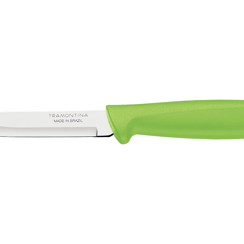Tramontina Plenus 8cm Smooth Stainless Steel Pairing/Peeling Knife - Green