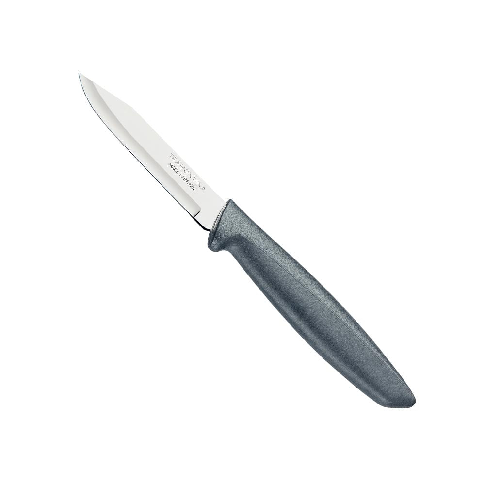 Tramontina Plenus 8cm Smooth Stainless Steel Pairing/Peeling Knife - Grey