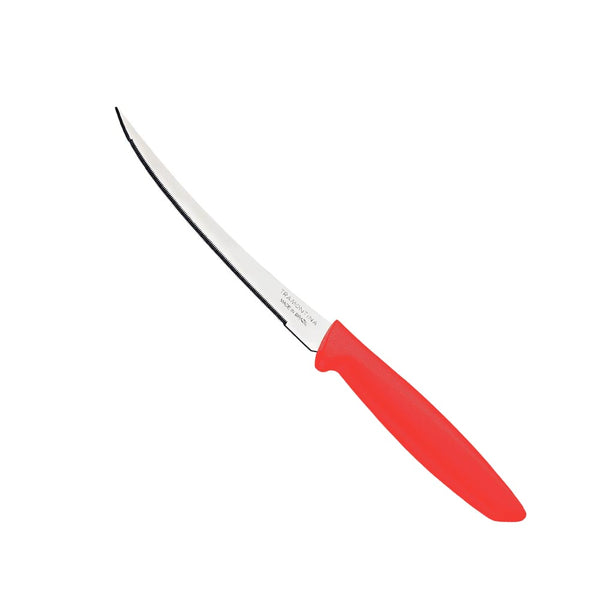 Tramontina Plenus 13cm Smooth Stainless Steel Tomato Knife - Red