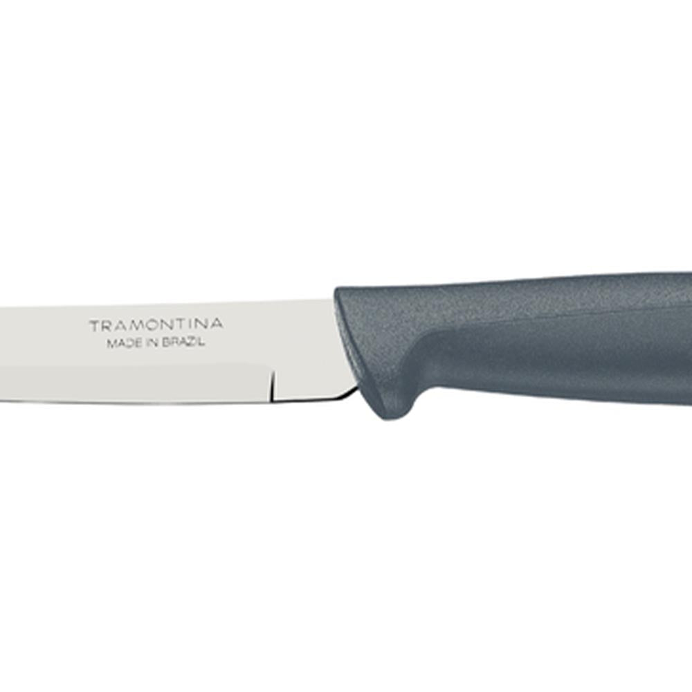 Tramontina Plenus 13cm Smooth Stainless Steel Utility/Fruit Knife - Grey
