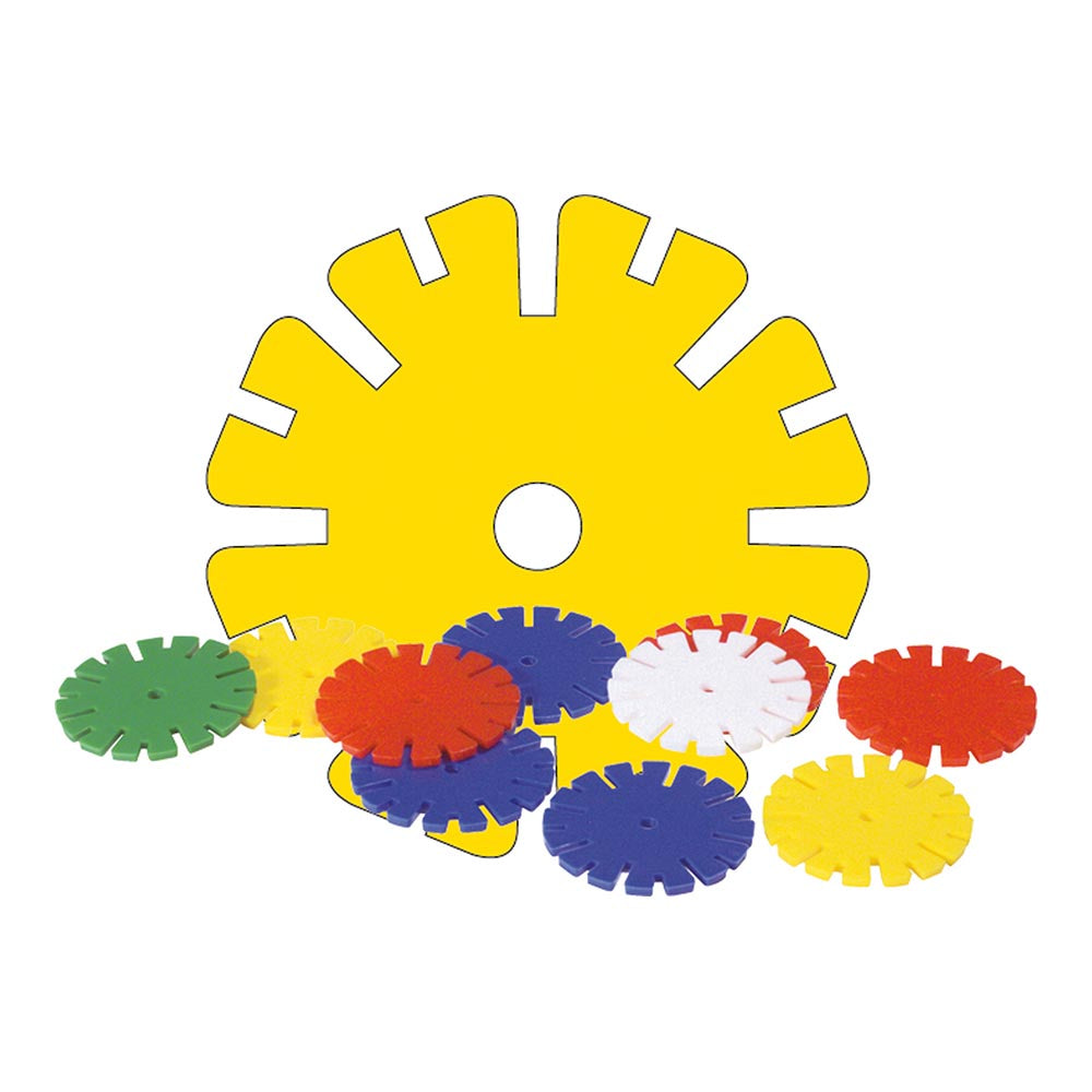 LENA Toy Construction Pieces: Multi-Coloured KIGA Rondi 45mm - 185 Pieces