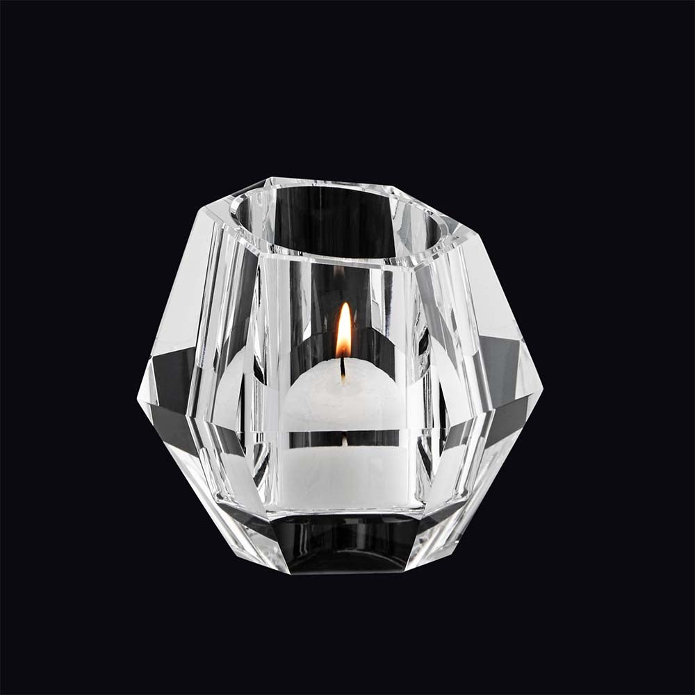 Vagnbys Diamond Tea Light Holder - Crystal (Set of 2)