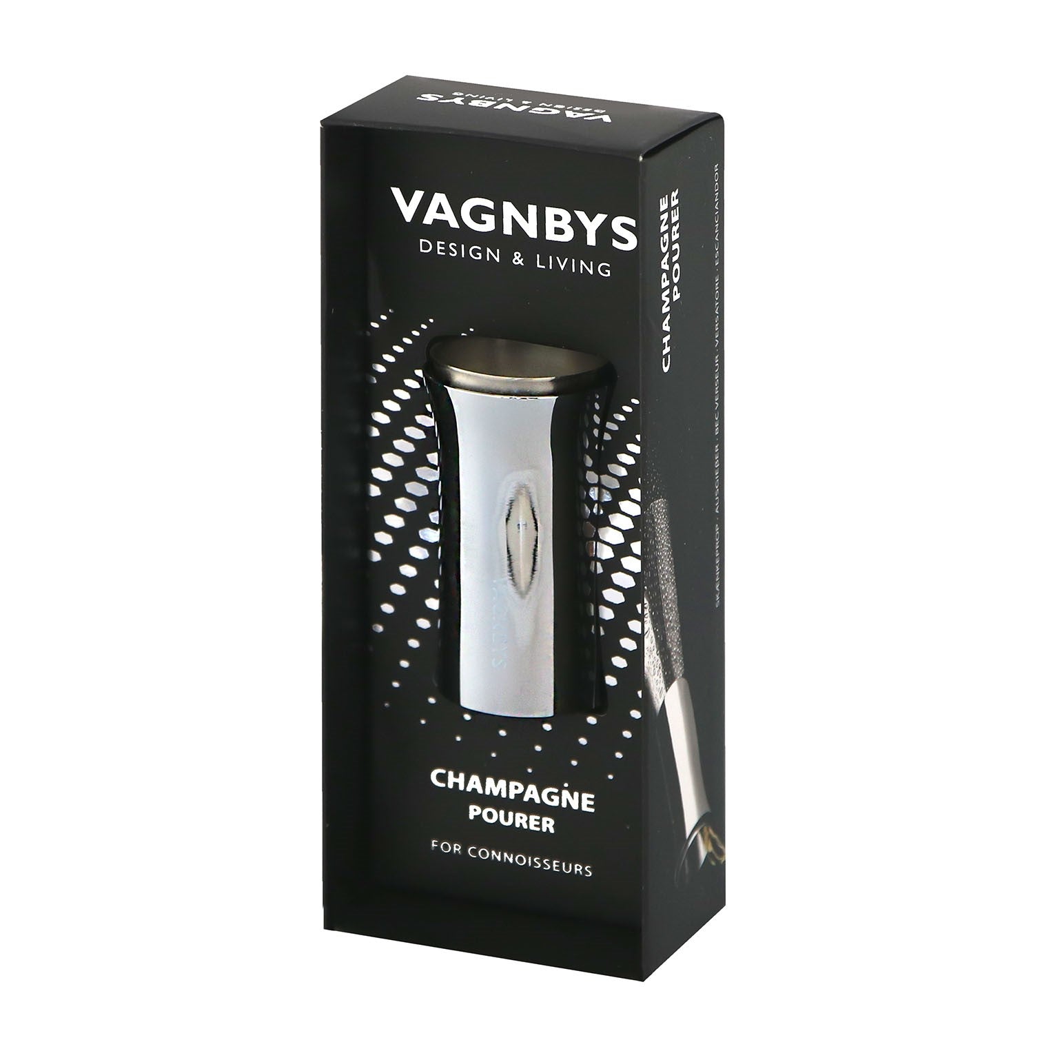 VAGNBYS Champagne Pourer: Preserves MCC Bubbles. Prevents Dripping. Elegant Stainless-Steel Conserves the Taste & Quality