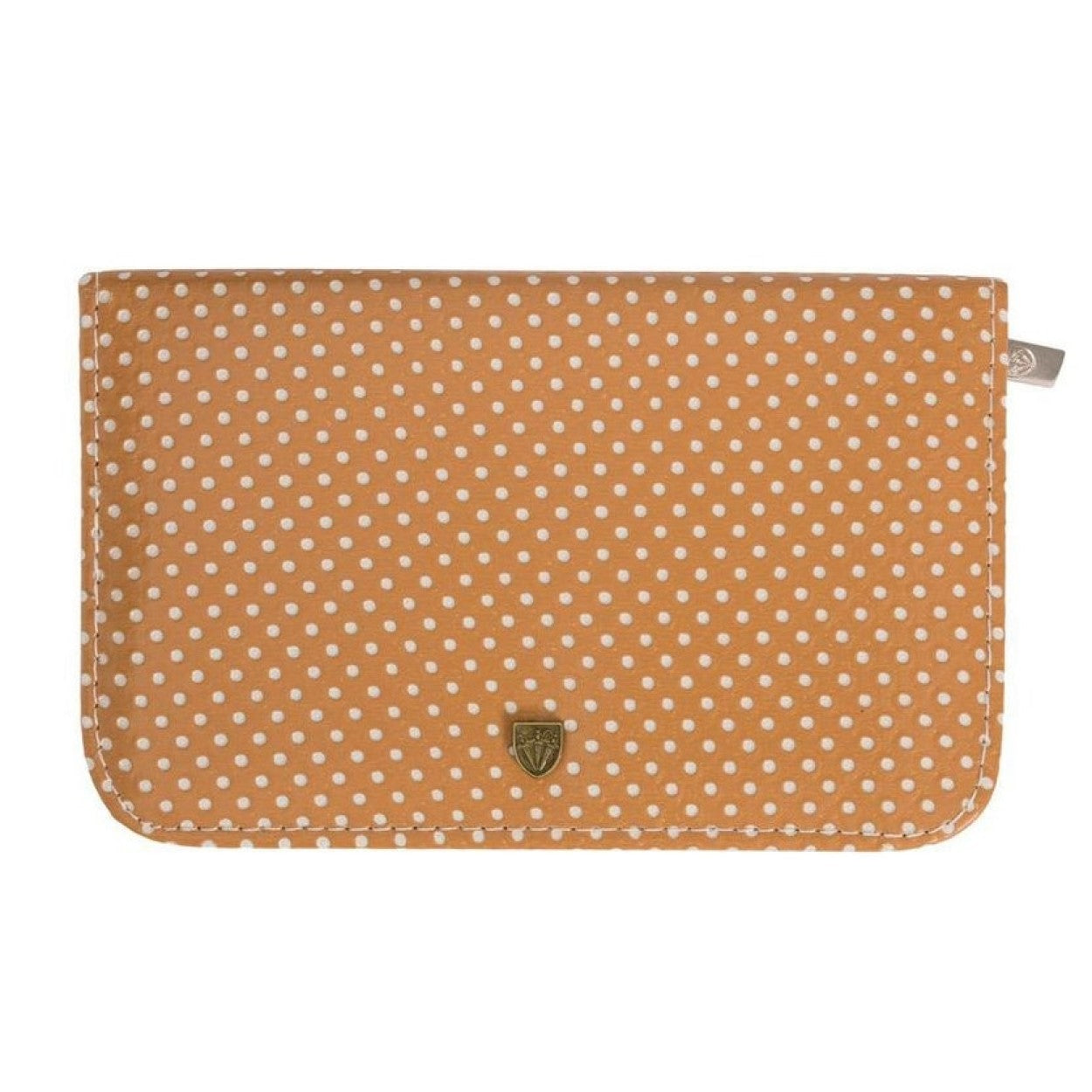 Kellermann 3 Swords Manicure & Pedicure Set | P-Savanna Touch | 12-Pieces | Beige Zipped Case with White Spots