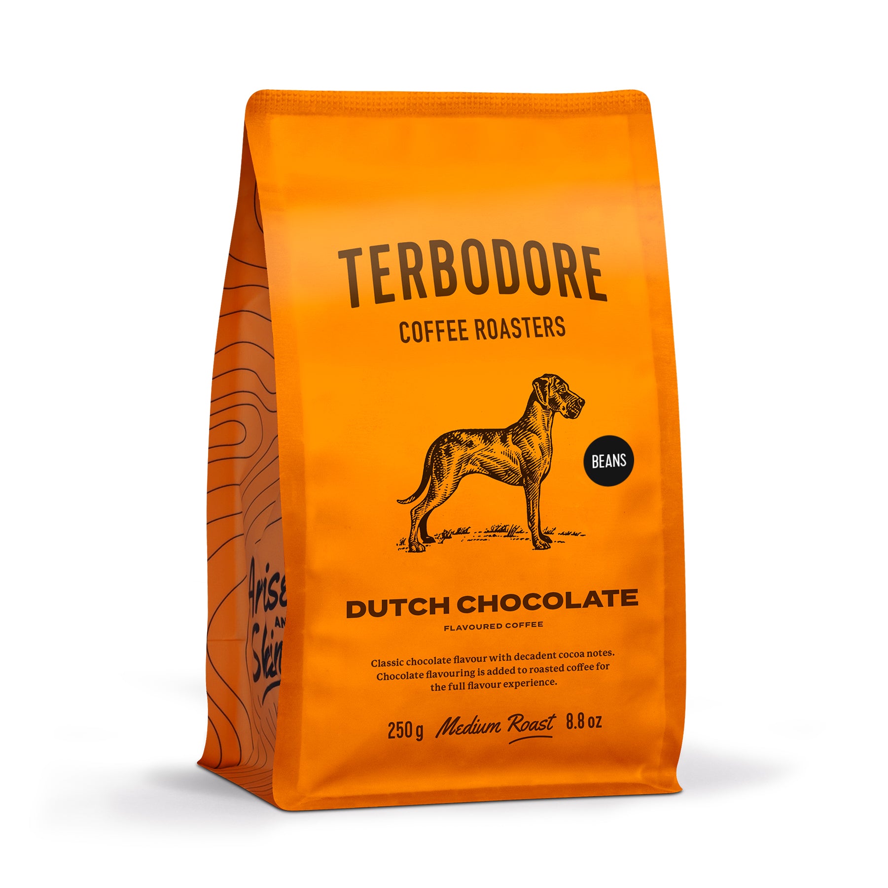 Terbodore Dutch Chocolate Coffee Beans 250g | 100% Arabica | Chocolate Flavour