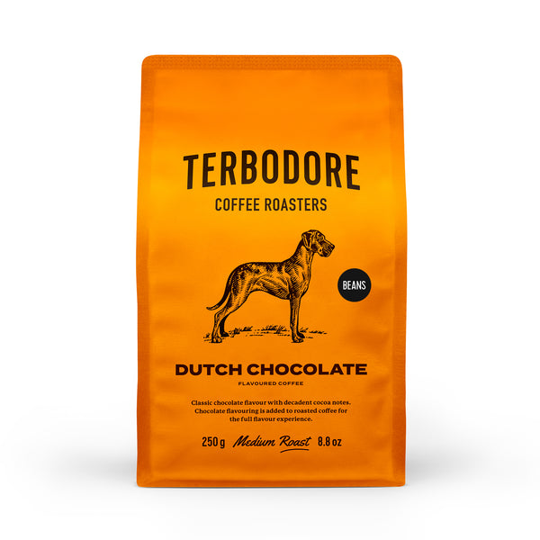 Terbodore Dutch Chocolate Coffee Beans 250g | 100% Arabica | Chocolate Flavour