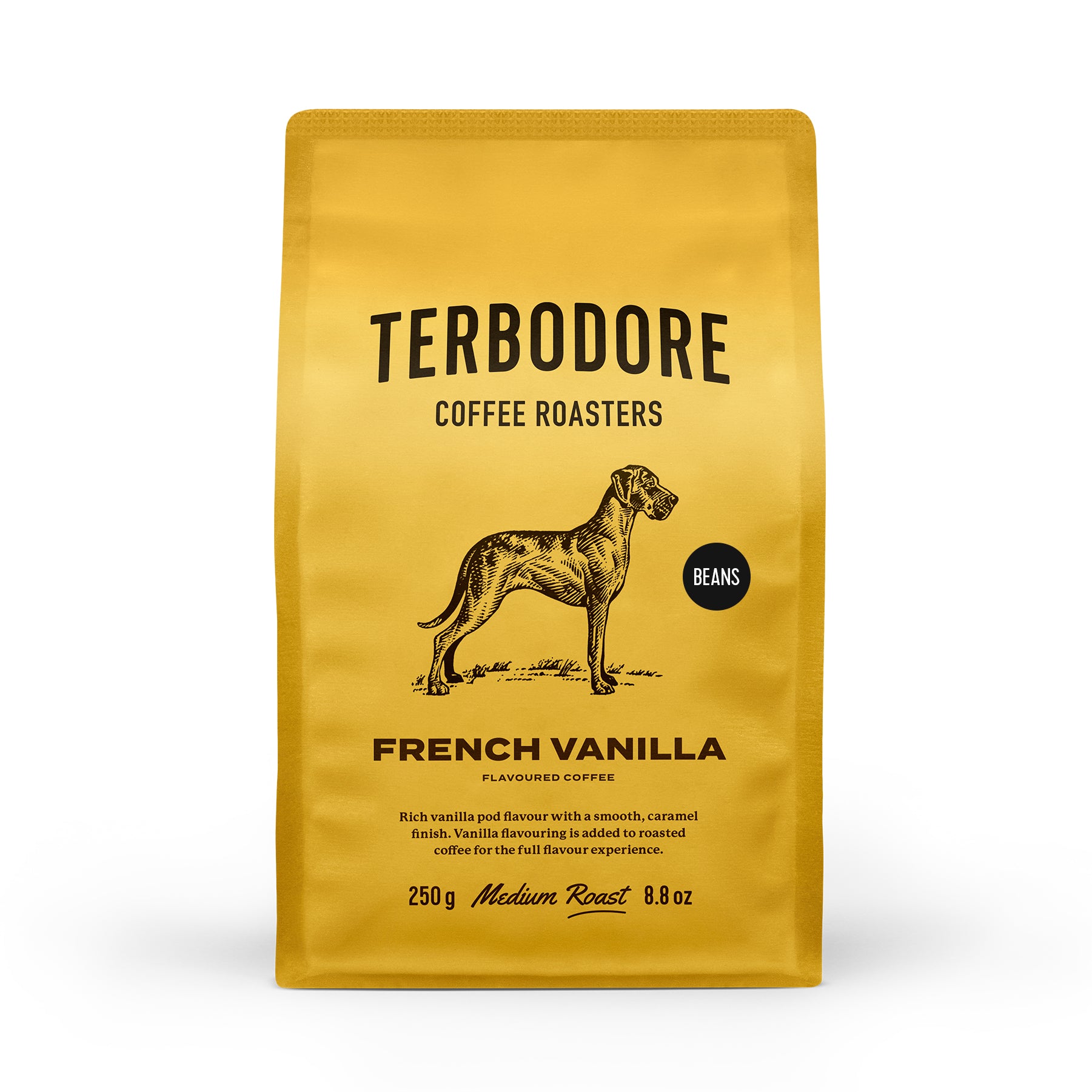 Terbodore French Vanilla Coffee Beans 250g | 100% Arabica | Vanilla Flavour