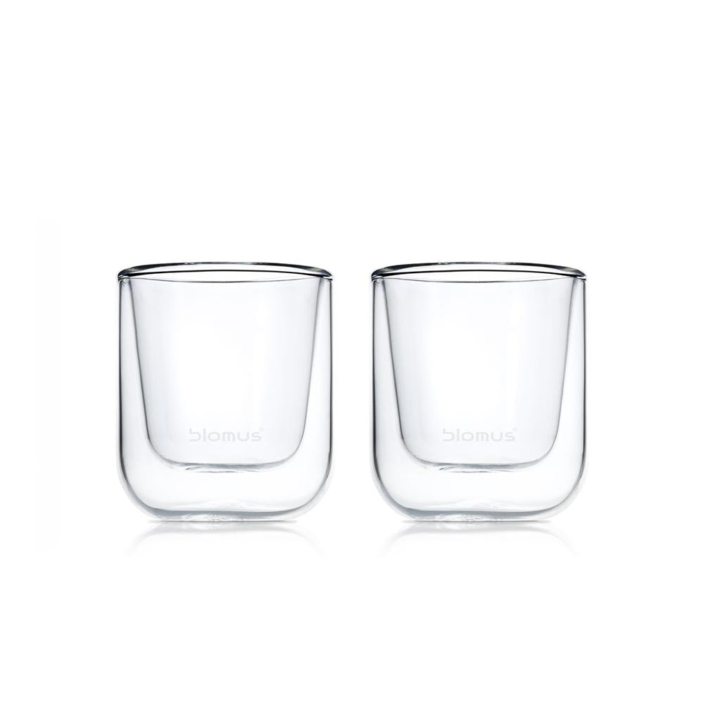 Blomus Set 2 Insulated Espresso Or Tea Glasses Nero