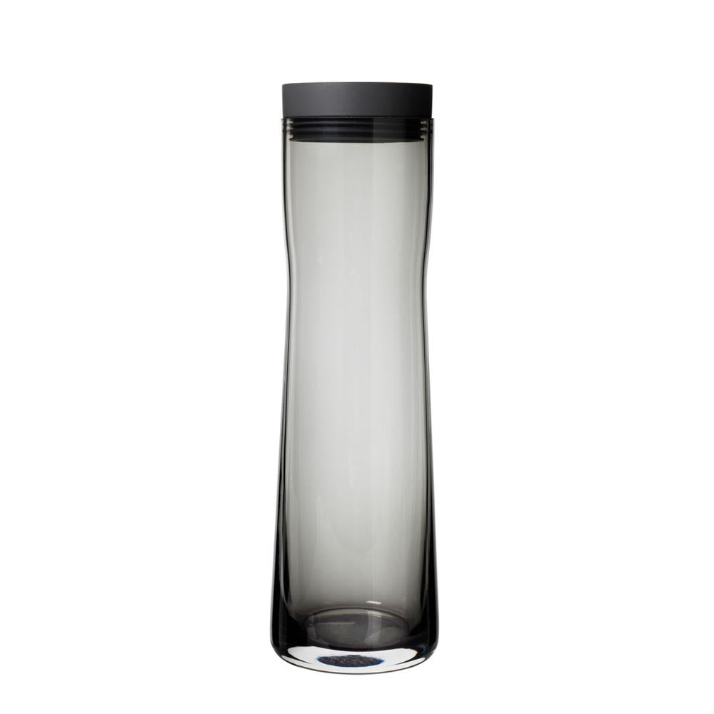 Blomus Water Carafe Splash 1L: Smoky Grey/Black Glass
