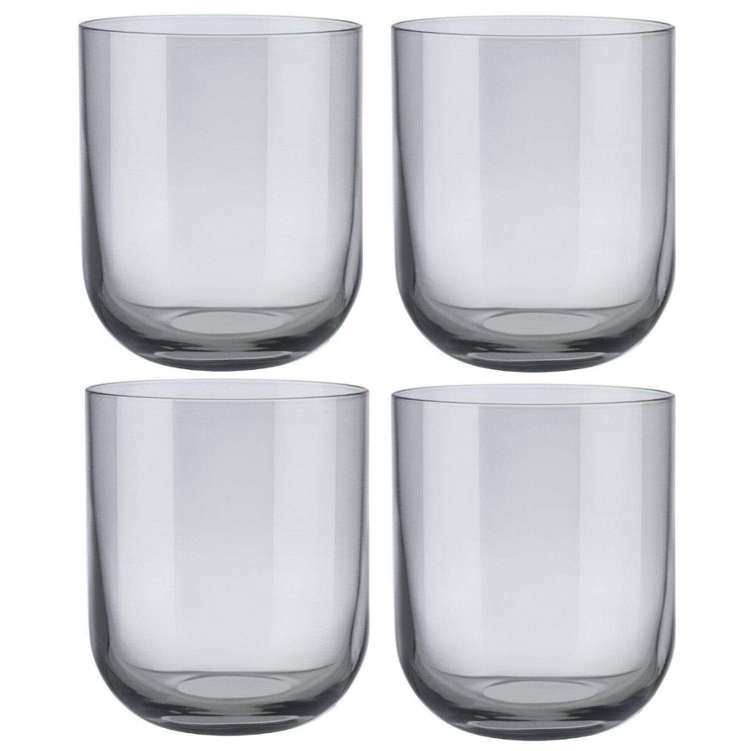 Blomus Drinking Tumbler Glasses Tinted in Smoky-Grey Fuum Set of 4