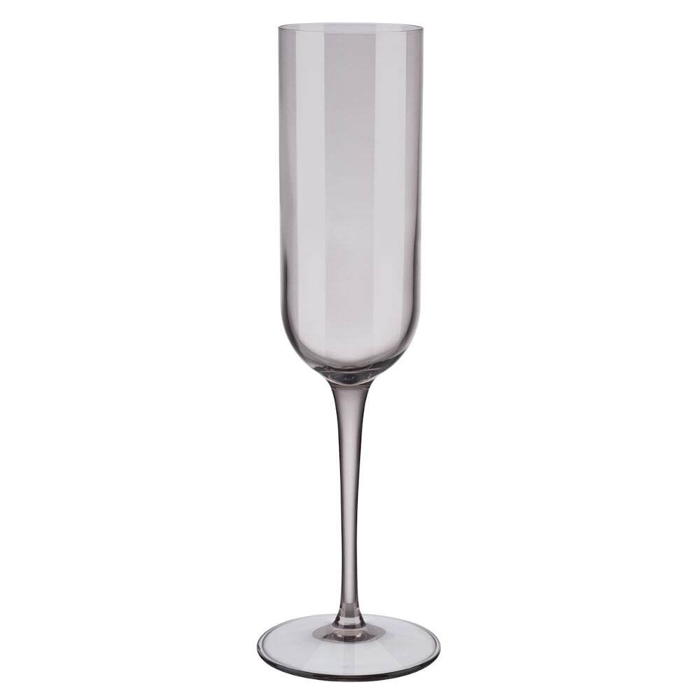Blomus Champagne Flute Glasses Tinted in Brown-Rose Fungi Fuum Set of 4