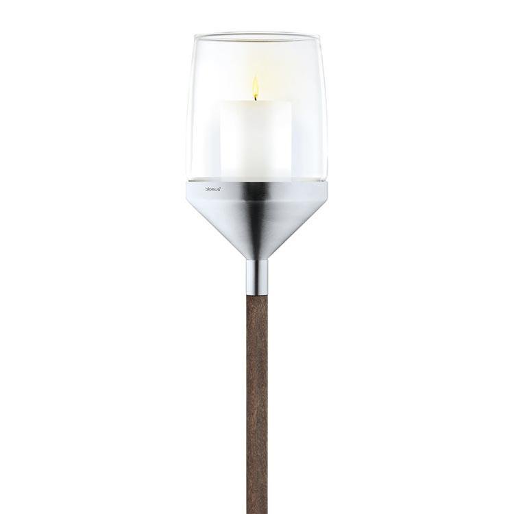 Blomus Outdoor Candle on Beechwood Pole ATMO