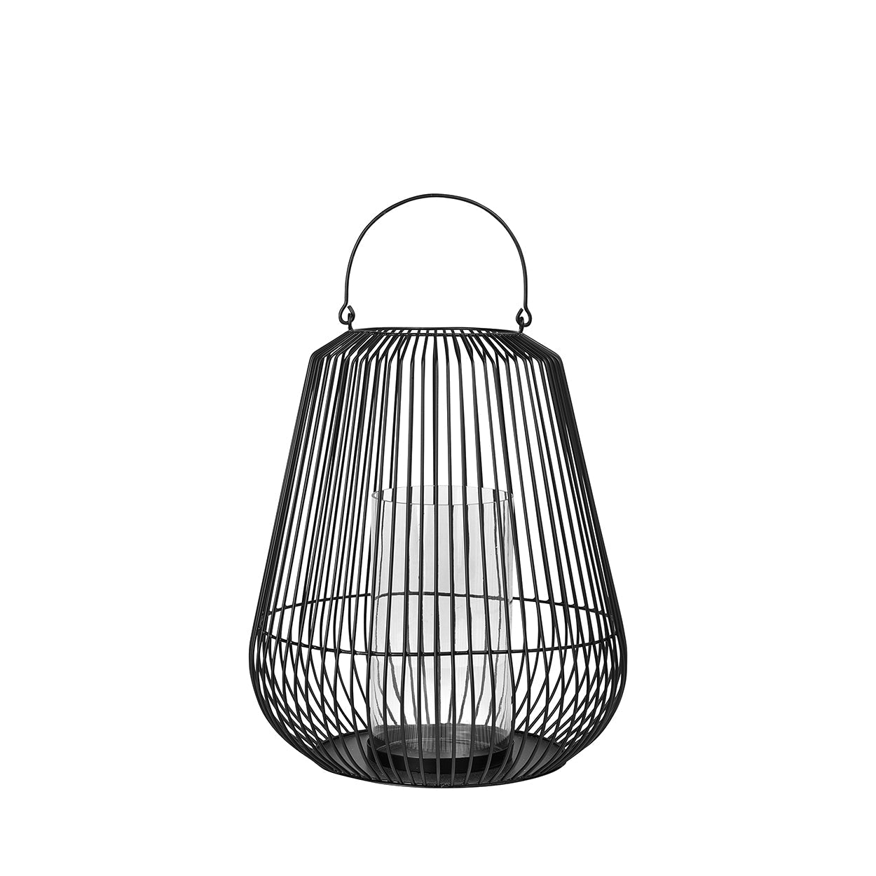 Blomus Lantern - Powder Coated Steel in Black: Small 46x53cm Nidea