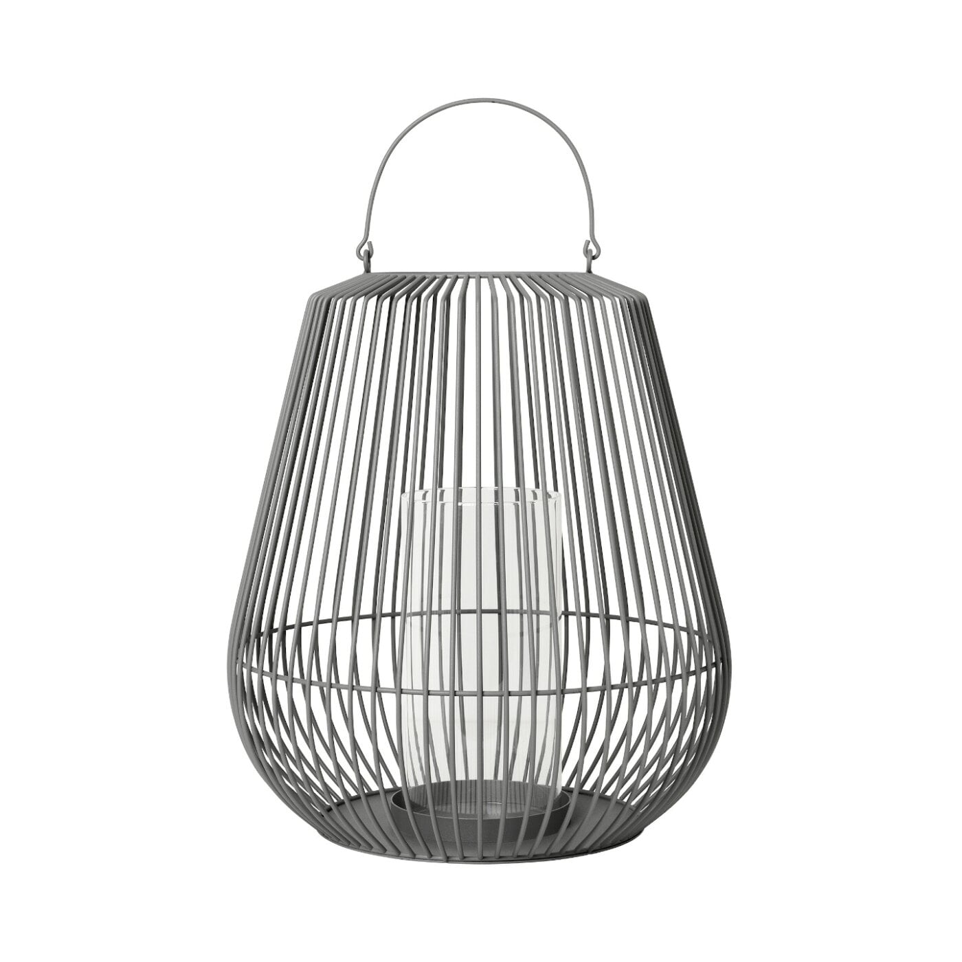 Blomus Lantern - Powder Coated Steel in Steel Grey: Small 46x53cm Nidea