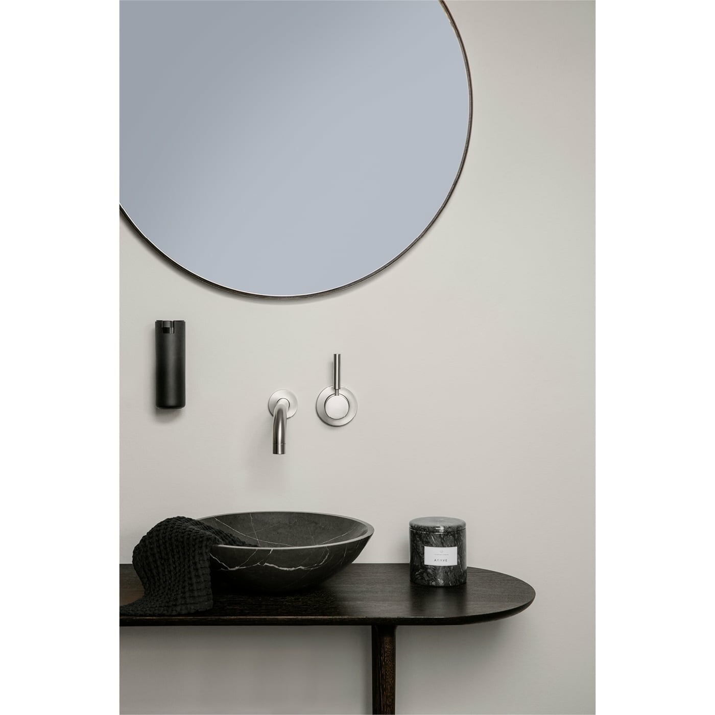 blomus Soap Dispenser Wall Mounted in Corrosion Resistant Black MODO