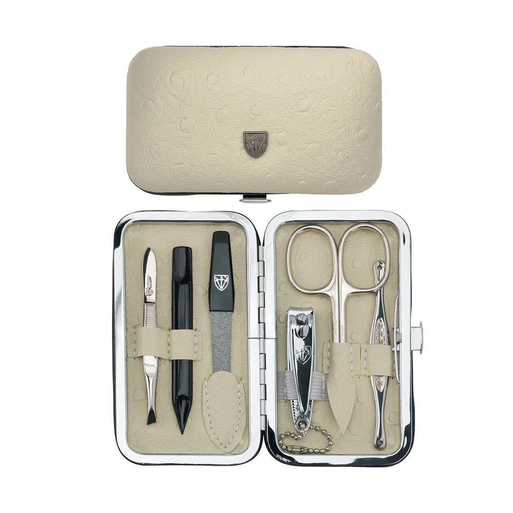 Kellermann Manicure Set Ostrich Beige, Fashion Material 7412 PN