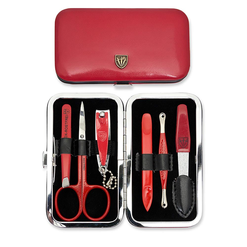 Kellermann Manicure Set Red, Artificial Leather 7848 MC RED