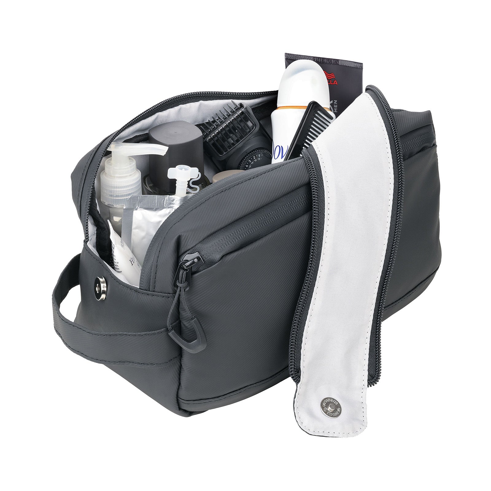 TROIKA Germany Toiletry Bag | Wide Main Compartment | Water-Repellent Black