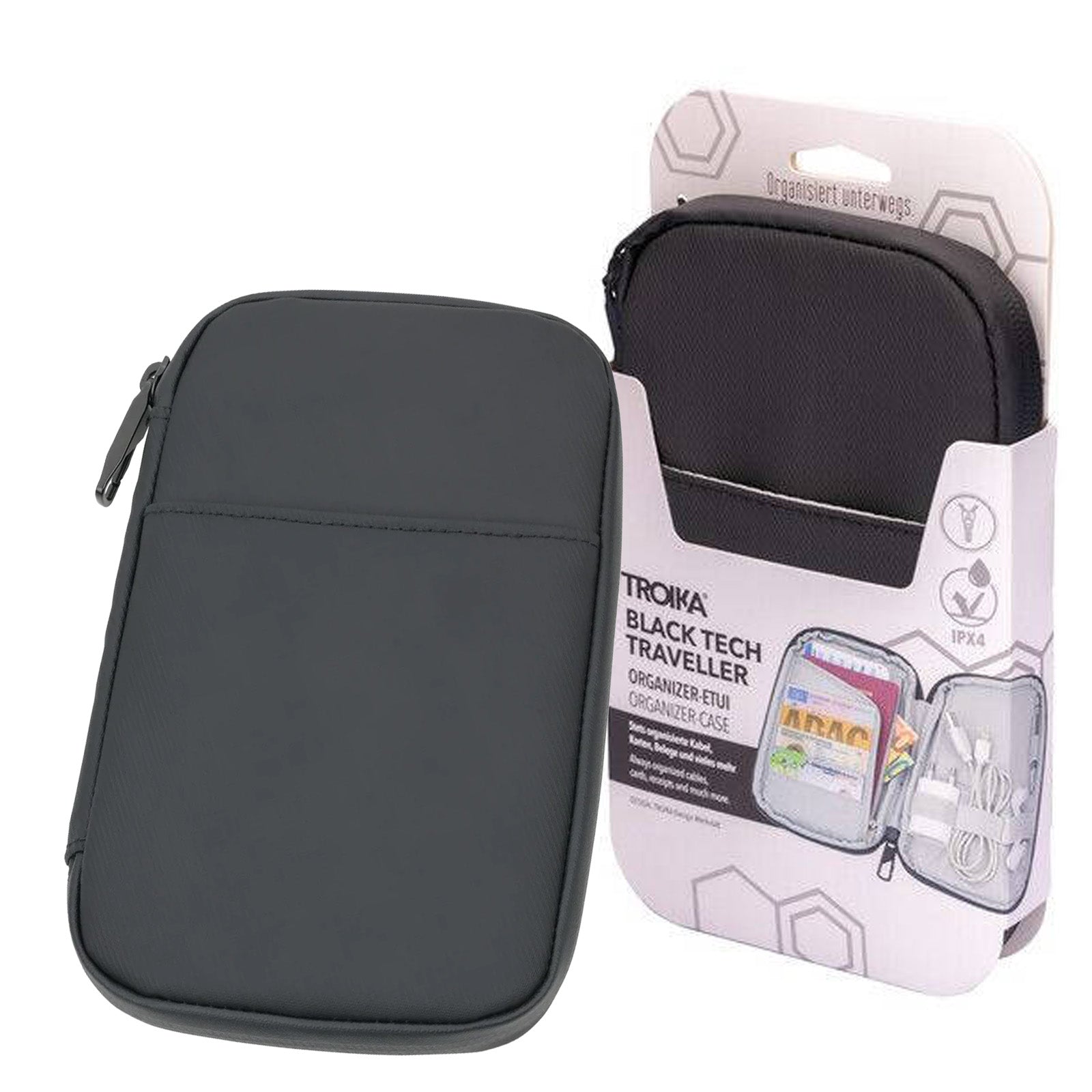 TROIKA Germany Travel Organiser | Passport Tech Wallet | Water-Resistant