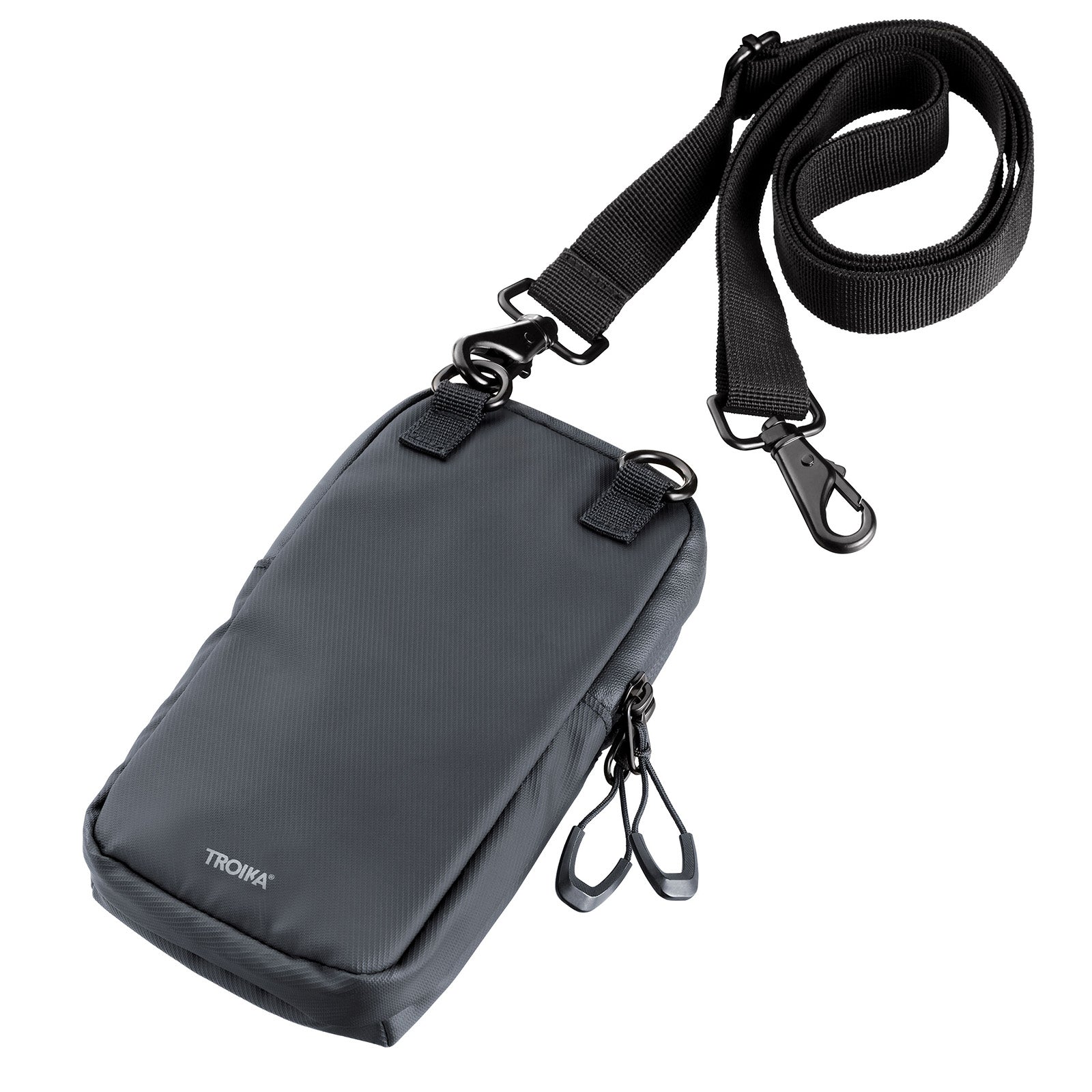 TROIKA Germany Smartphone Shoulder Bag | Splash-proof | Adjustable | Black