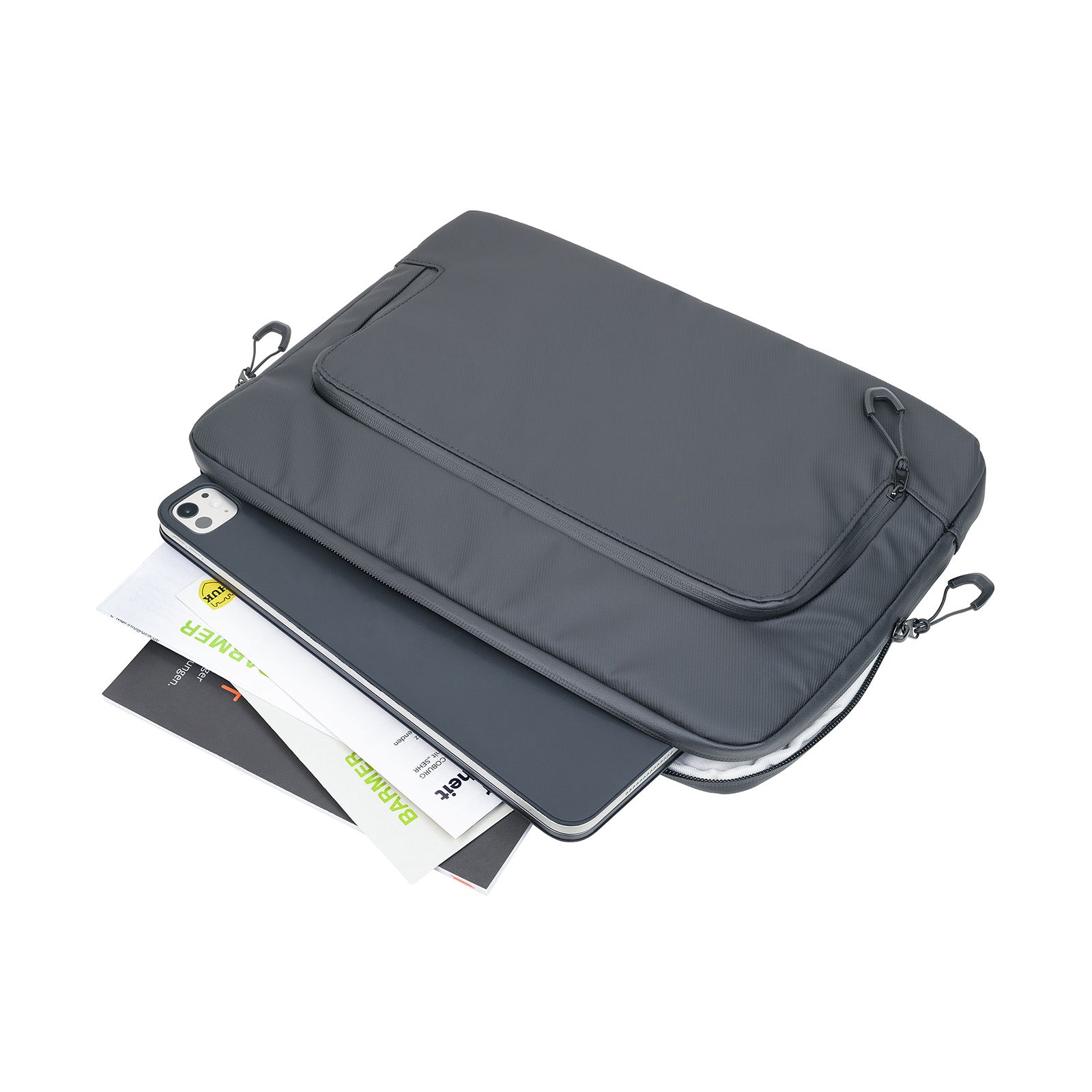 TROIKA Germany 14in Laptop Tablet Bag | AirTag Pocket | Travel Trolley Loop