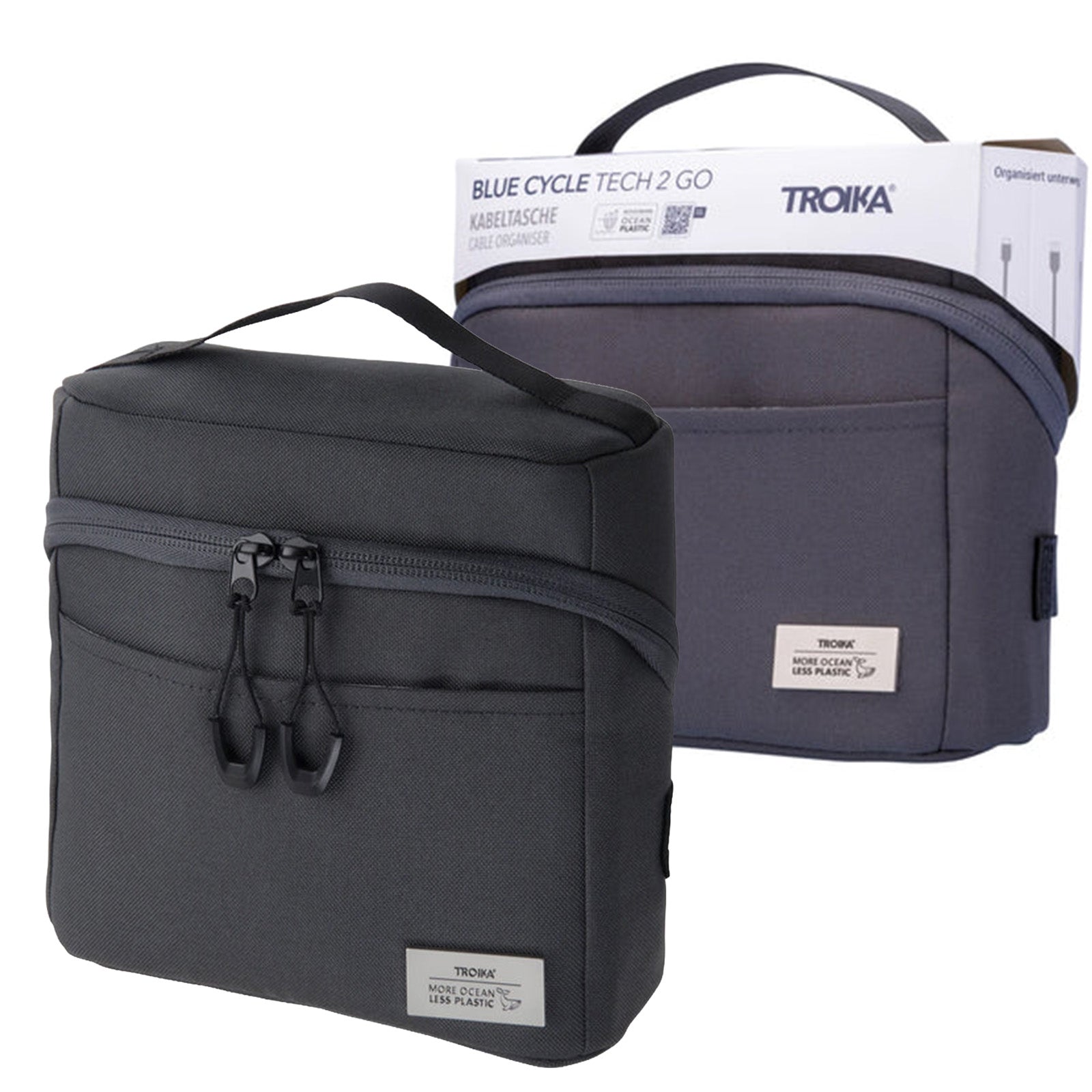 TROIKA Germany Cable Organiser XL | Recycled Ocean Plastic | Foldable