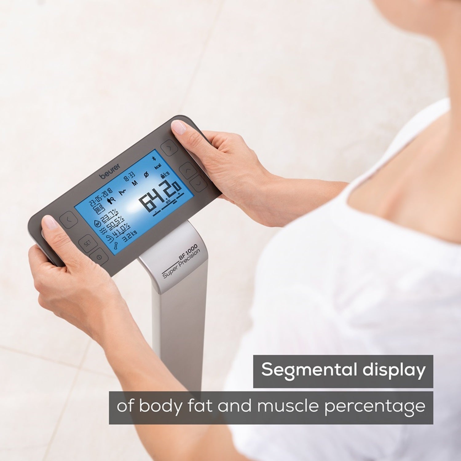 Beurer BF 1000 Super Precision Diagnostic Bathroom Scale + App - Full Detail Body Analysis