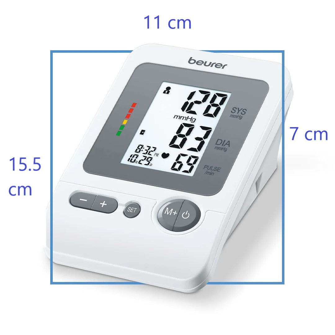 Beurer Germany BM 26 Upper Arm Blood Pressure Monitor: Arrhythmia & Risk Indicator. For up to 4 Users. 30 Memory Spaces