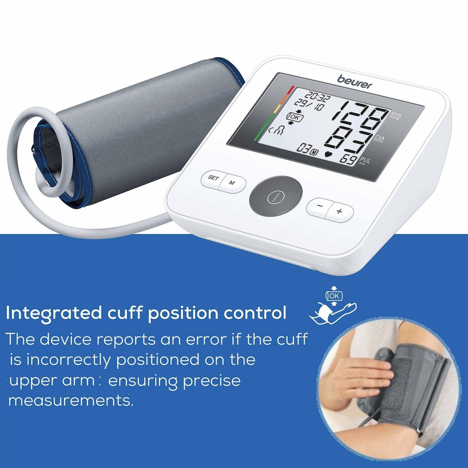 Beurer Germany BM 27 Upper Arm Blood Pressure Monitor | Clinically Accurate | Arrhythmia & Risk Alerts