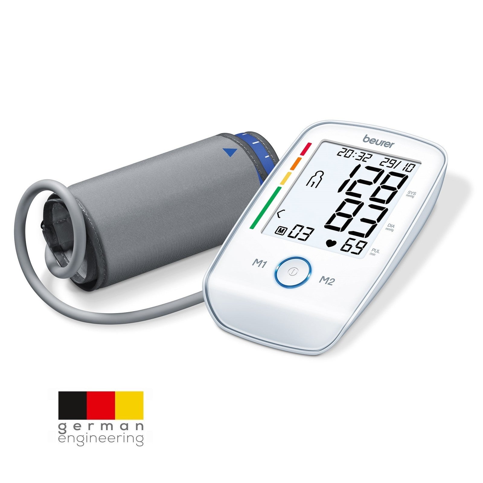 Beurer Germany BM 45 Upper Arm Blood Pressure Monitor | XL Illuminated Display | Touch Sensor Buttons