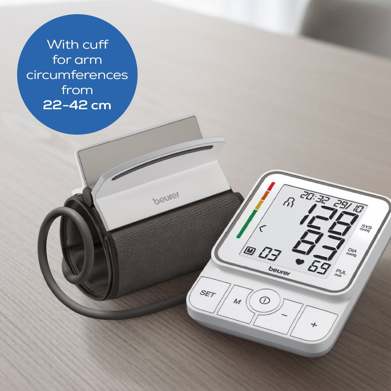 Beurer Germany BM 51 Upper Arm Blood Pressure Monitor | EasyClip Cuff & XL Display