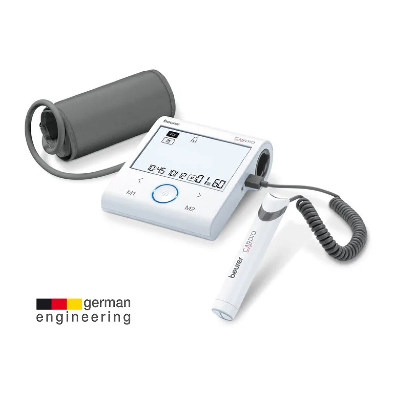 Beurer BM 96 Cardio Blood Pressure Monitor with ECG Function | AFib, Arrhythmia & Risk Alerts | Bluetooth & App