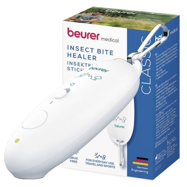 Beurer BR 10 Mosquito Bite Itch Relief: Heals Itchy, Sore Insect Bites & Stings - Compact BR 10 Traveller with Carabiner Snap Hook