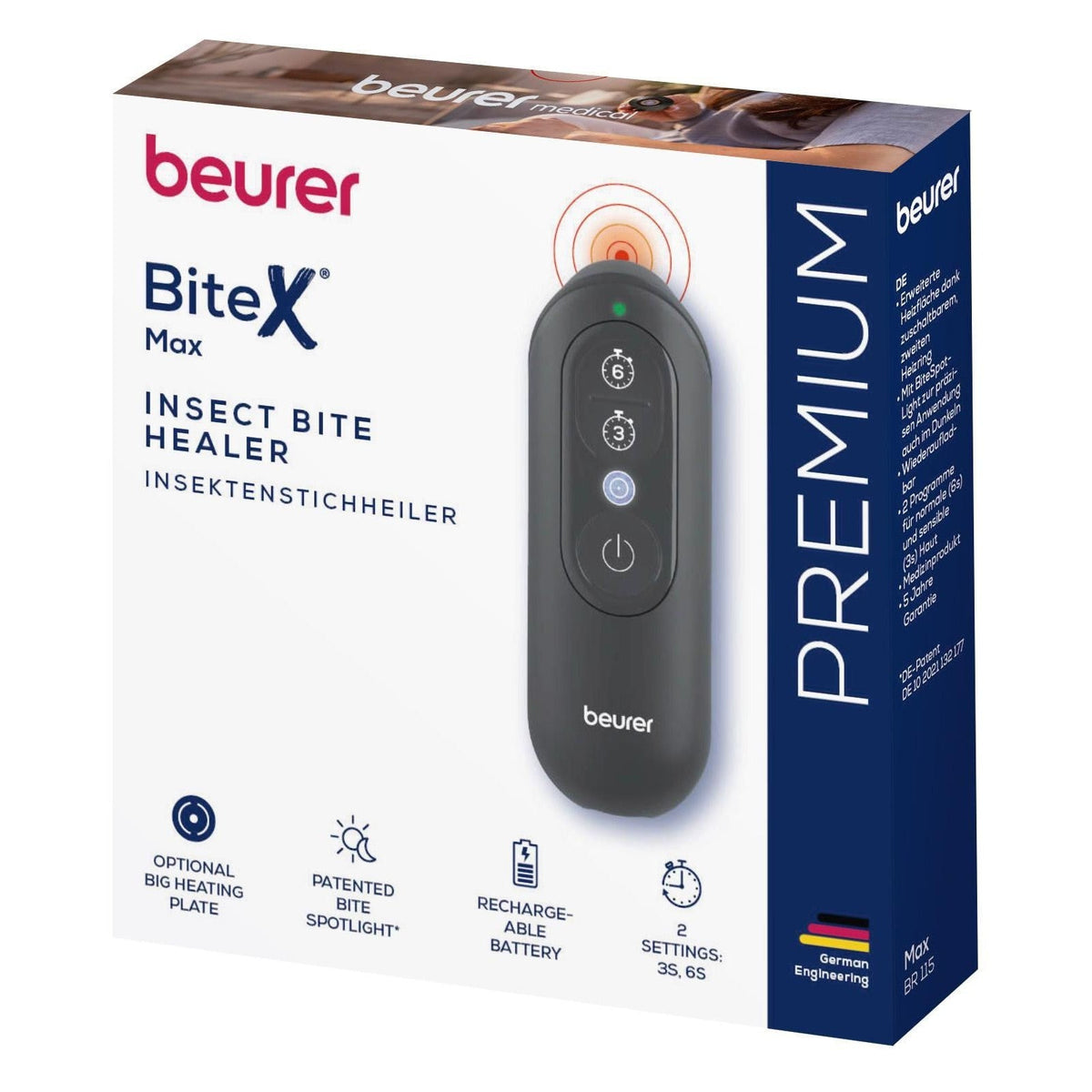 Beurer Germany Insect Bite Healer: Chemical Free Itch & Sting Relief BR 115
