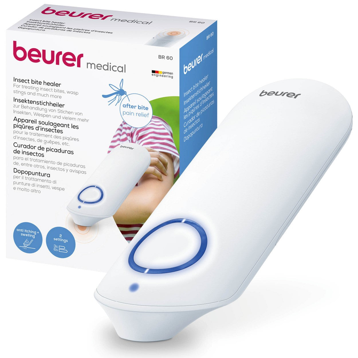 Beurer Germany BR 60 Mosquito Bite Itch Relief: Heal & Relieve Insect Bites, Stings