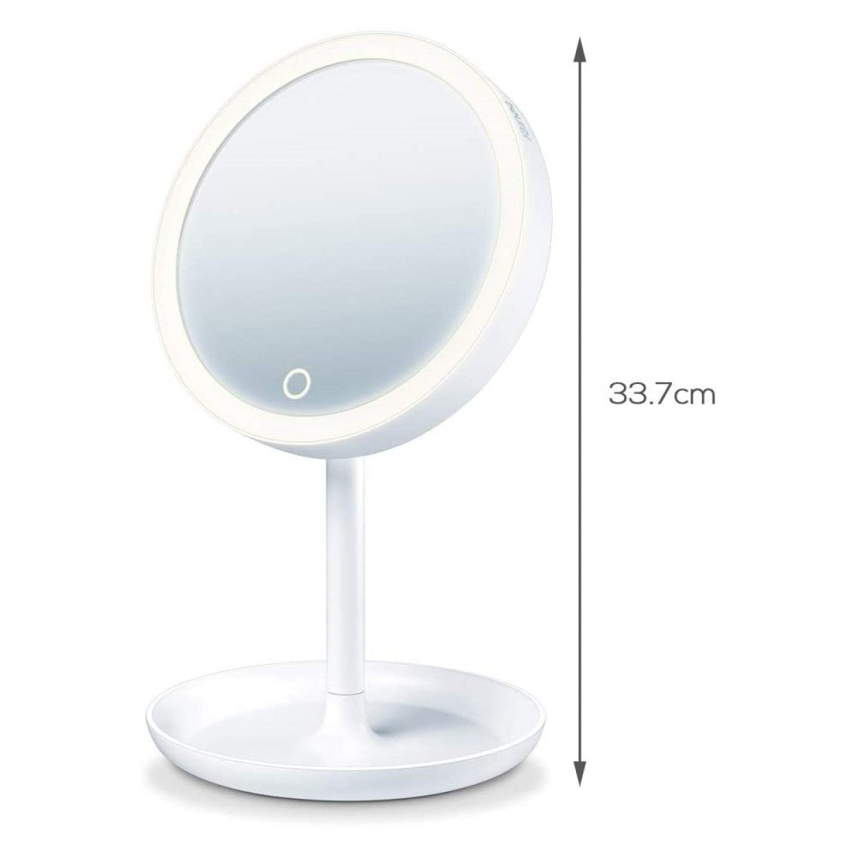Beurer BS 45 Illuminated Cosmetic Mirror / Makeup Mirror with LED Lights & Trinket Tray