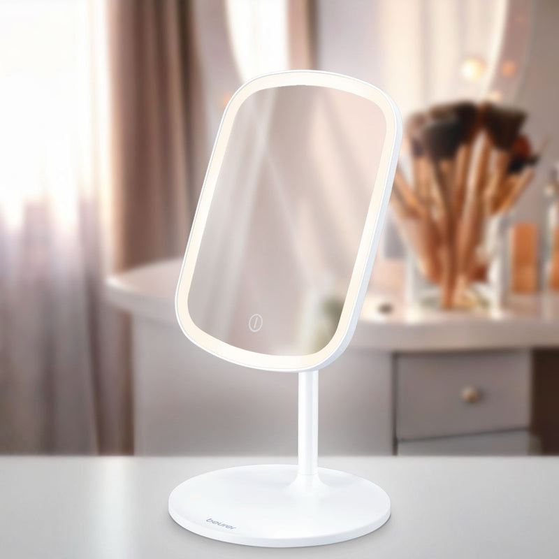 Beurer Makeup Mirror | LED Light Mirror On Stand | USB Rechargeable | BS 47