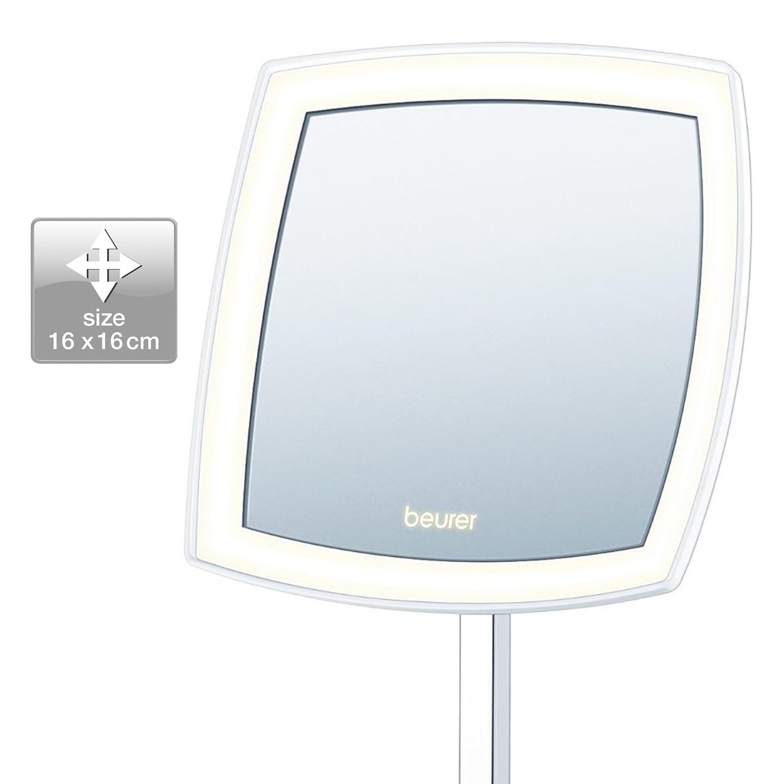 Beurer Germany LED Cosmetic Mirror | 5X Magnification. Bright Adjustable LED Light | BS 99
