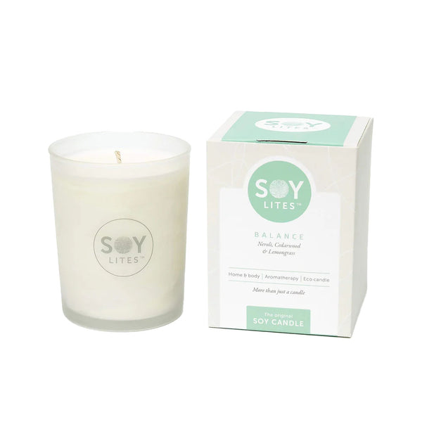 SoyLites Balance Moisturising Candle - Neroli, Cedarwood & Lemongrass (220ml)