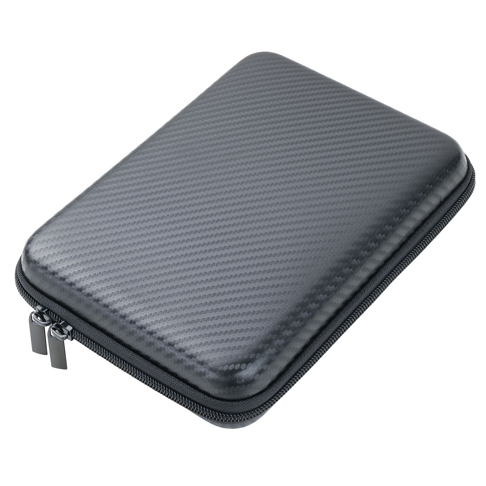 TROIKA Germany Organiser Case | Hard Shell Carbon Look | 3 Compartments