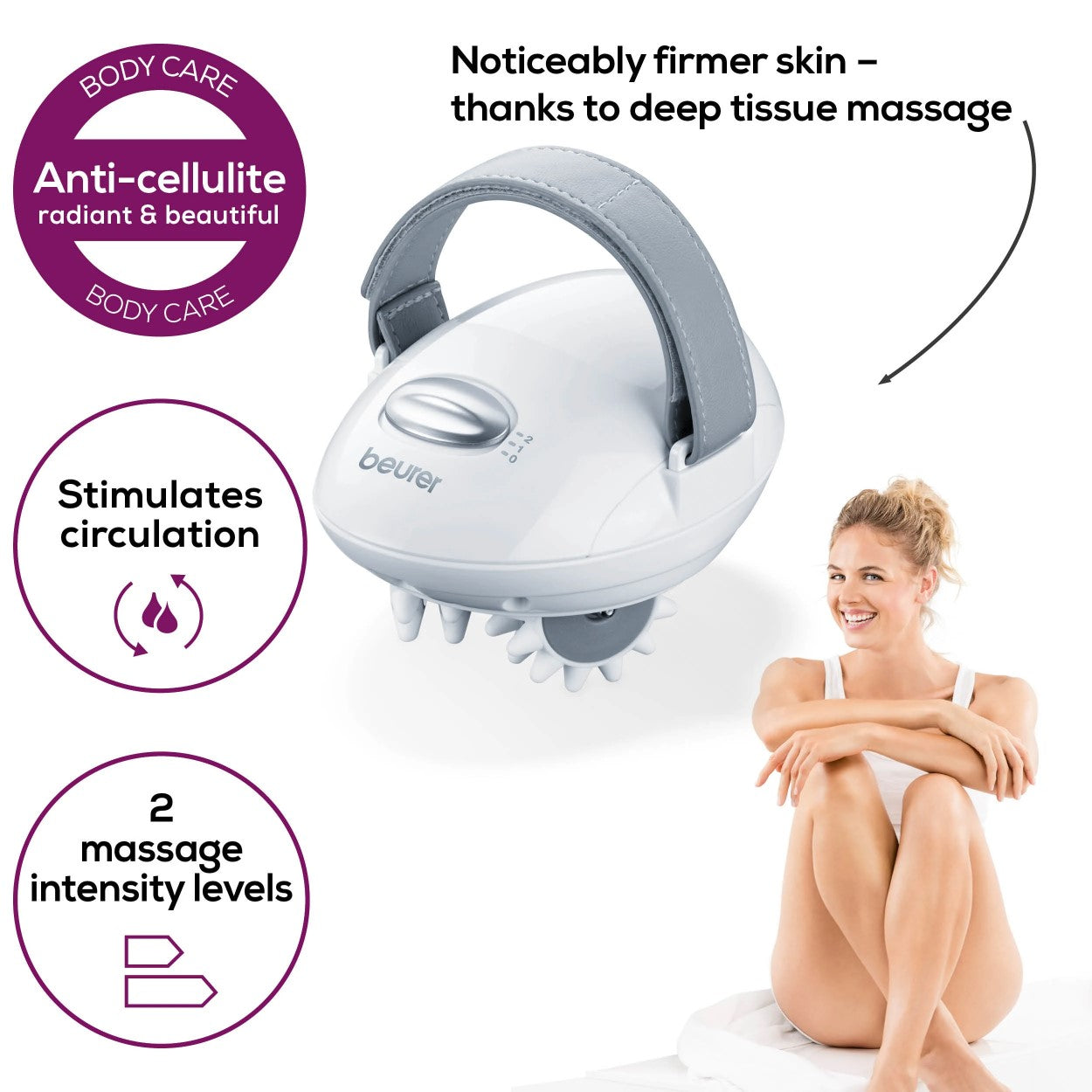 Beurer CM 50 Anti-Cellulite Massager for Firmer Skin. Mains Powered