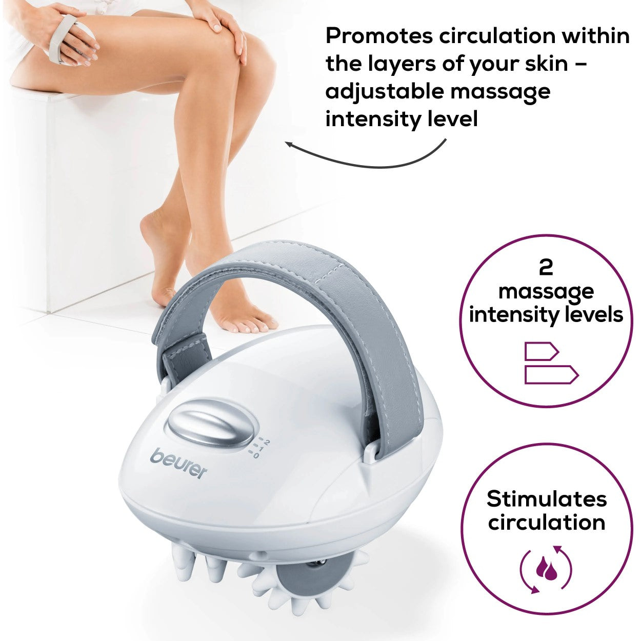 Beurer CM 50 Anti-Cellulite Massager for Firmer Skin. Mains Powered