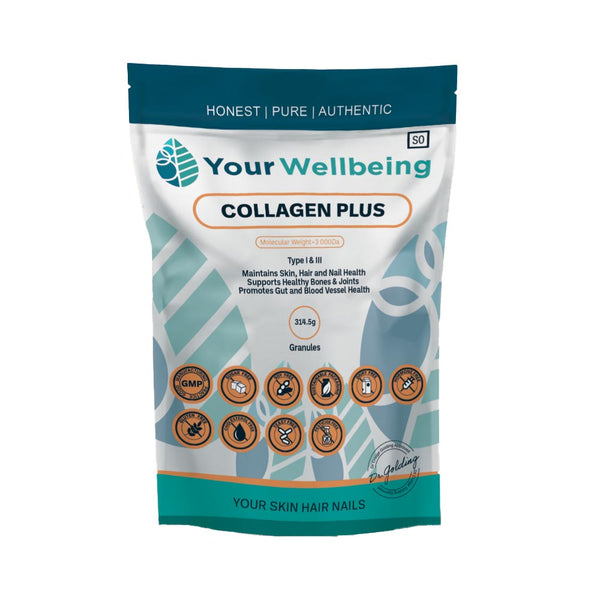 Your Wellbeing Collagen Plus - Skin, Hair & Nail Health, Bones & Joints & Promotes Gut & Blood Vessel Health