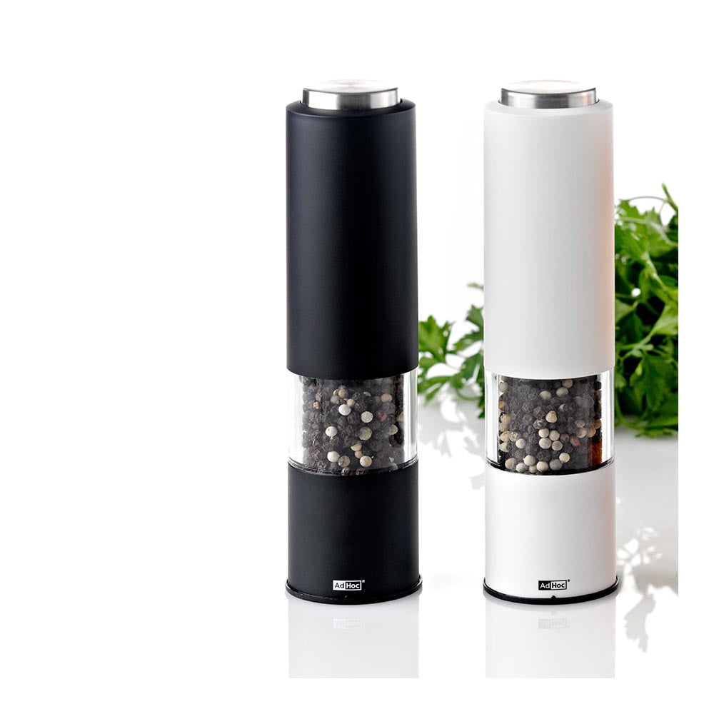 AdHoc Electric Salt or Pepper Grinder - Tropica White