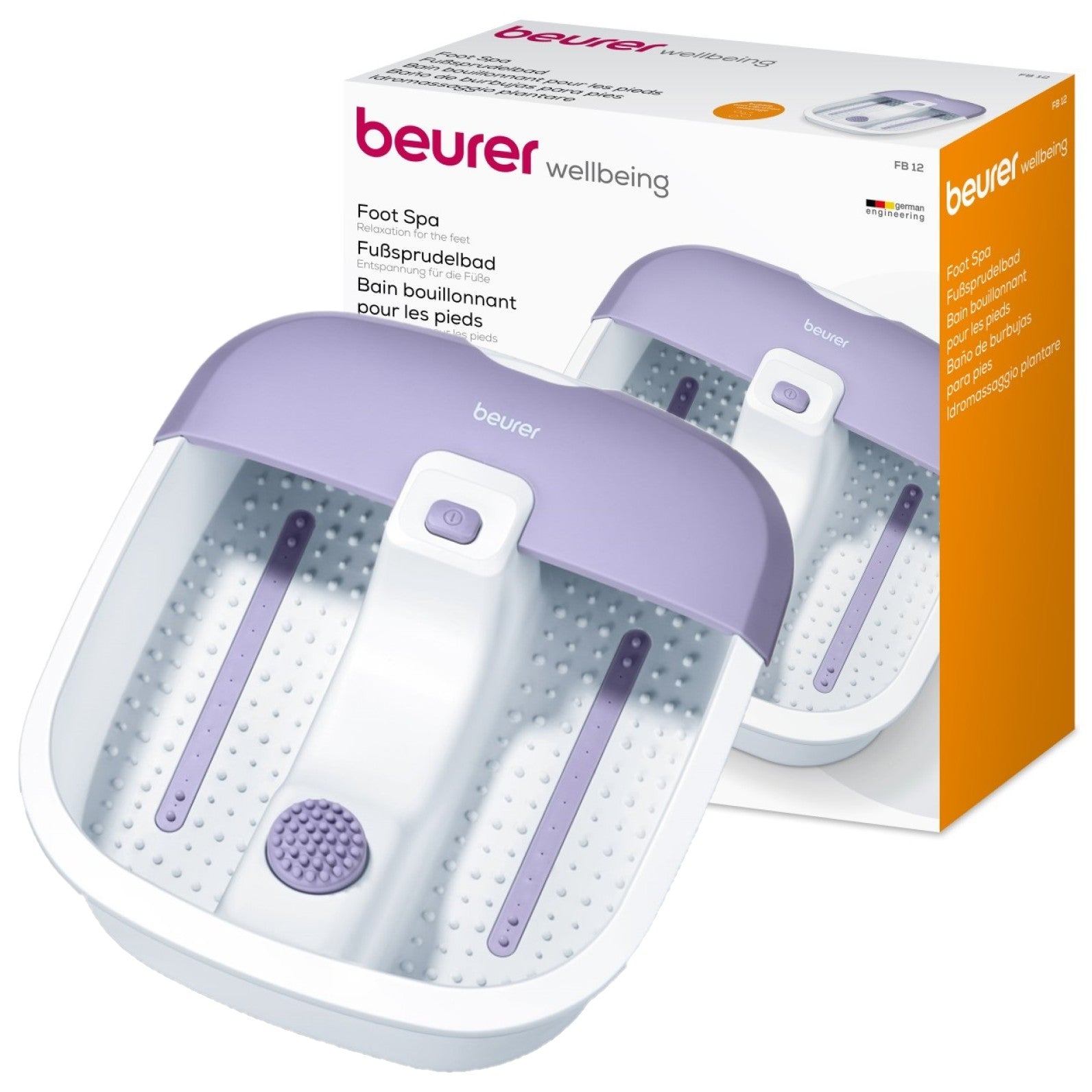 Beurer Germany FB 12 Foot Spa / Foot Bath: Warm Bubbles & Vibration Massage