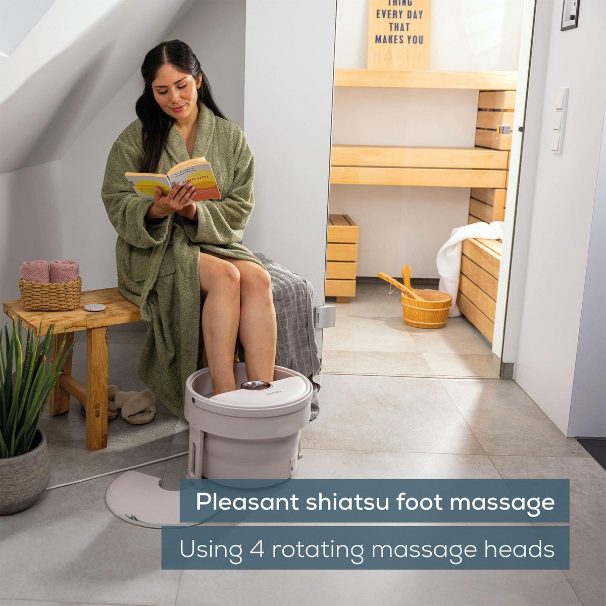 Beurer Germany Shiatsu Foot Spa with Warm Water, Stores Flat FB 55