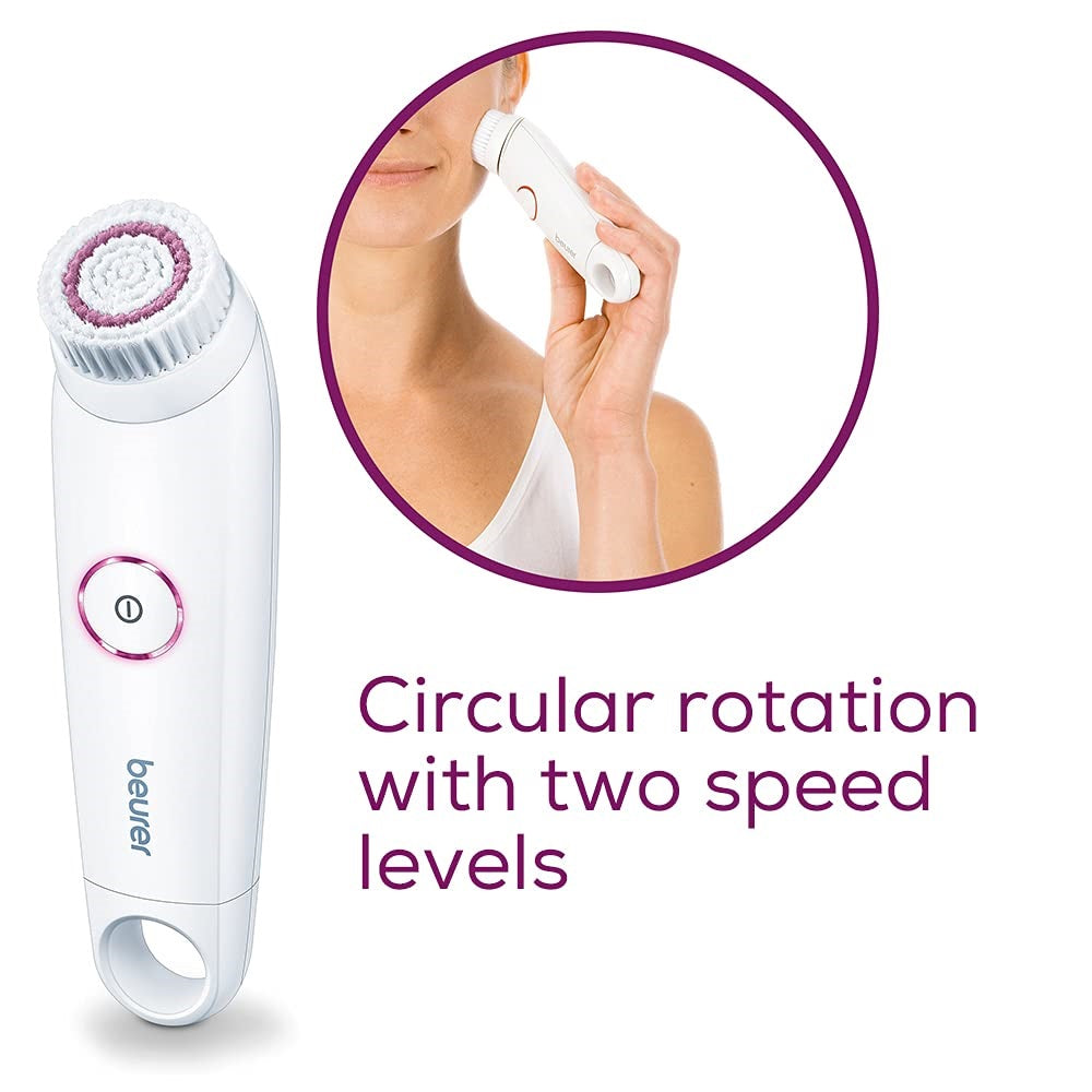 Beurer FC 45 Facial Cleansing Brush: Battery Powered. Portable. IPX7 Waterproof