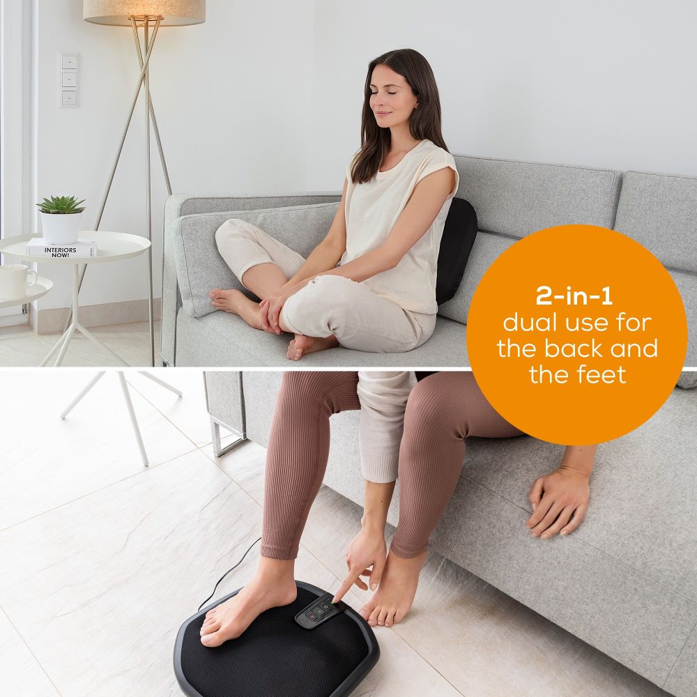 Demo - Beurer Shiatsu Foot & Back Massager: Heat Function & 3 Speed Options FM 70