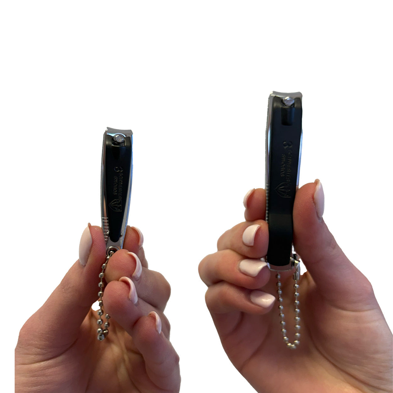 Kellermann 3 Swords Nail Clippers Set: Nickel Plated, Black Finish Set of 2